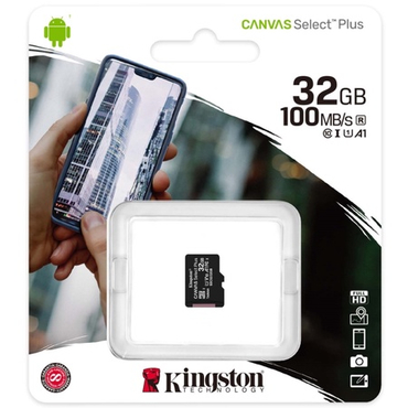 Карта памяти microSDHC [класс 10/UHS-I] 32 GB Kingston Canvas Select Plus (100/10 Mb/s) (SDCS2/32GBSP)